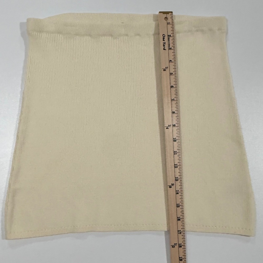 Free People Laurel Moonglow Ivory Ribbed Knit Skirt Womens Large W502 - Picture 8 of 9